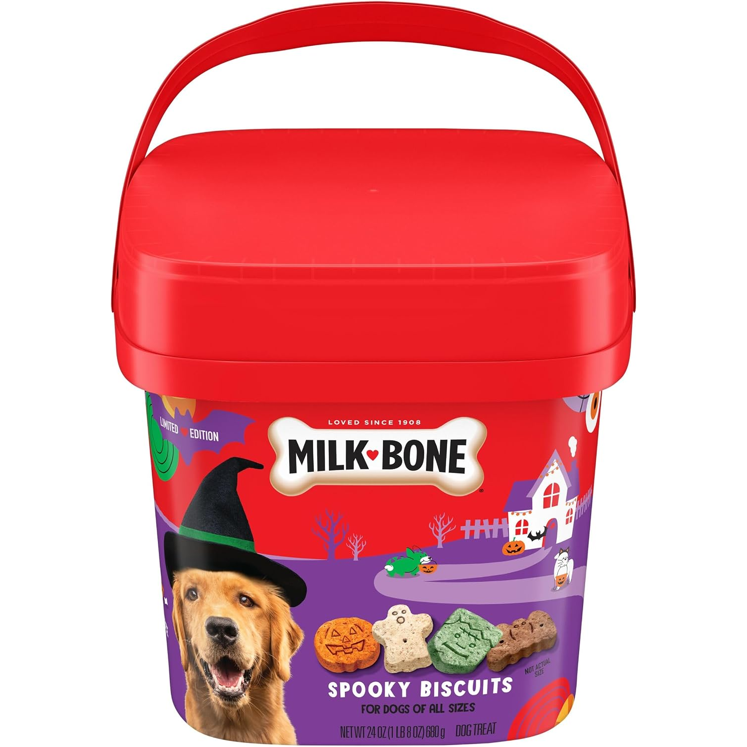 1.5-Pound Halloween Dog Treat Pail $7