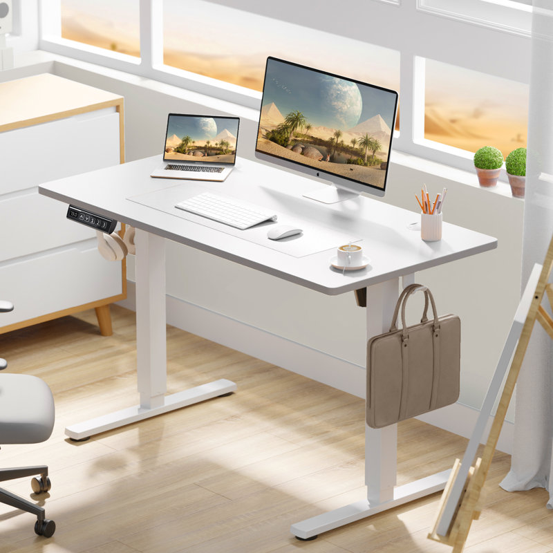 Electric Adjustable-Height Desk $92