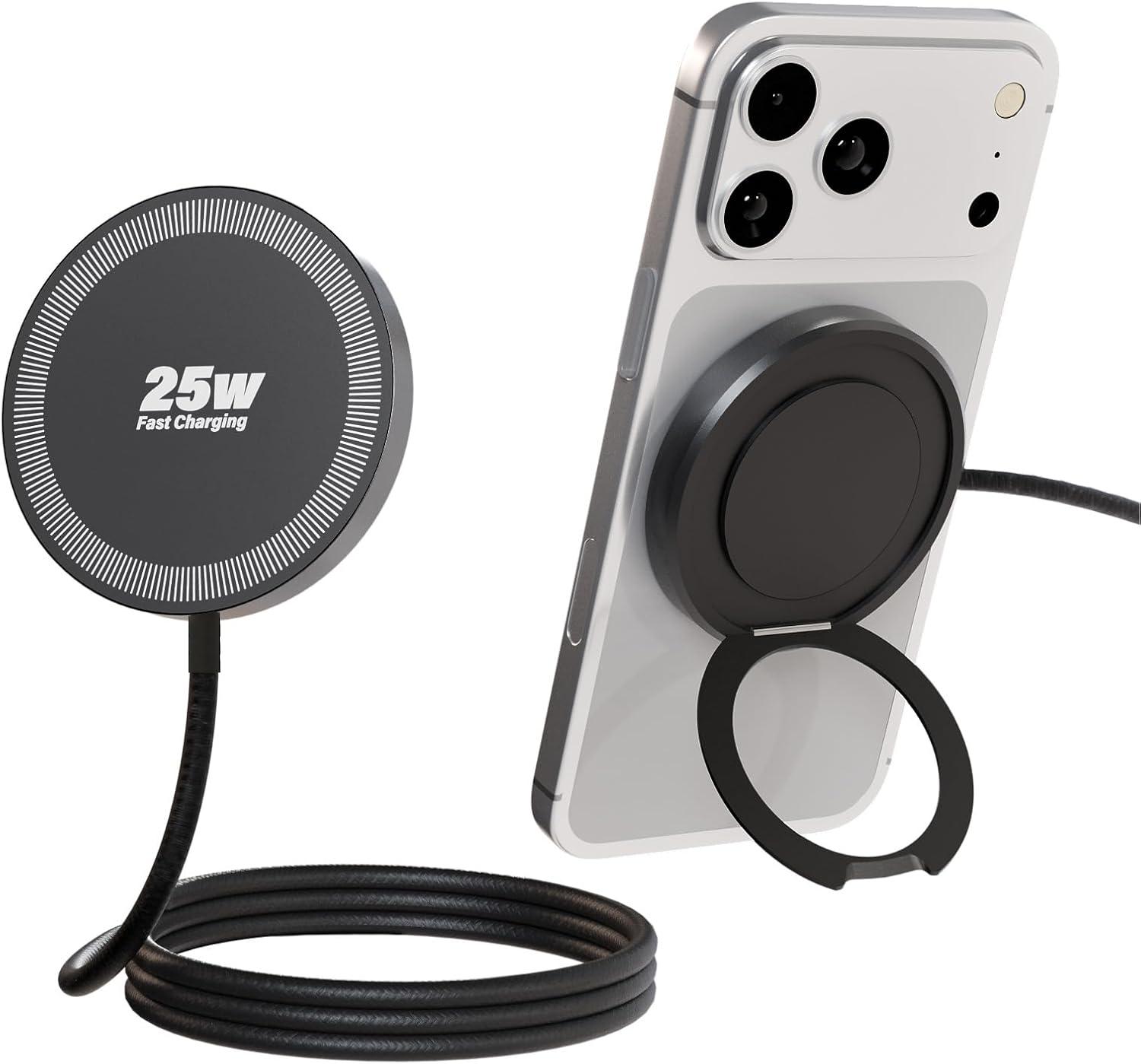 WayLite 25W Magnetic Wireless iPhone Charger w/ Kickstand & 6-ft USB-C Cable Amazon