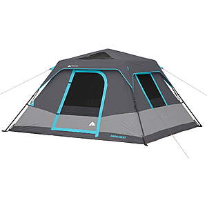 Ozark Trail 6-Person 10'x9' Dark Rest Instant Cabin Tent (Gray) $50 + Free S&H