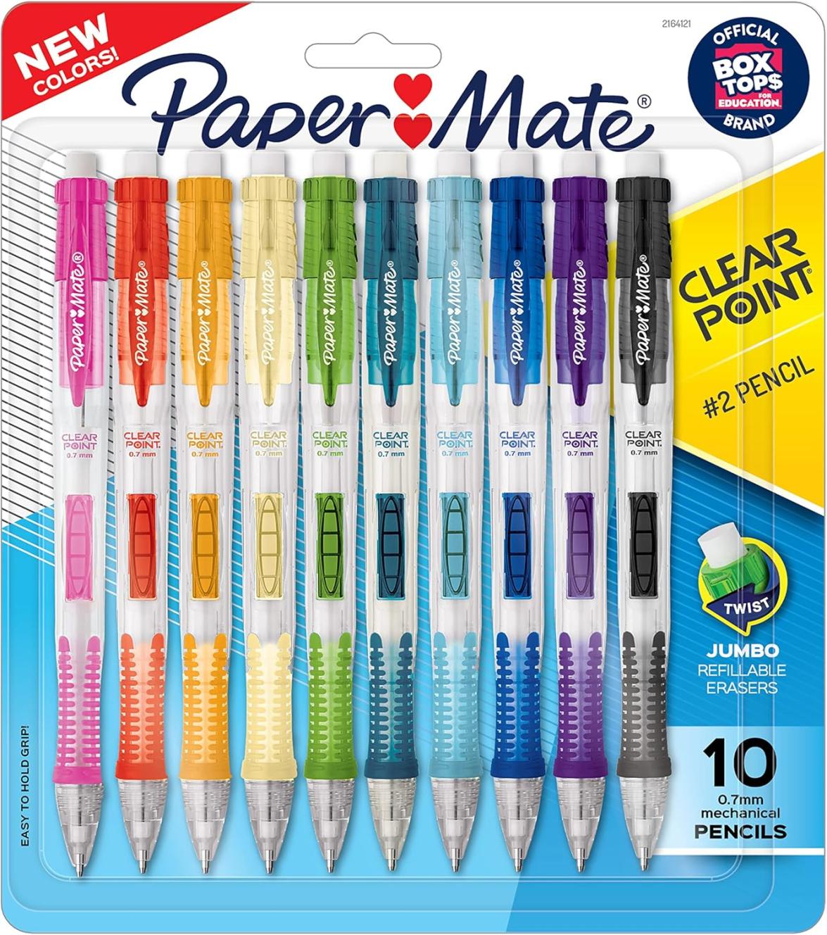 10-Count Paper Mate Clearpoint 0.7mm HB #2 Mechanical Pencils Amazon