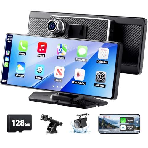 TERUNSOUl 8.1" HD Carplay Screen w/ 4K Dash Cam, 1080P Backup Camera Electronics.woot!