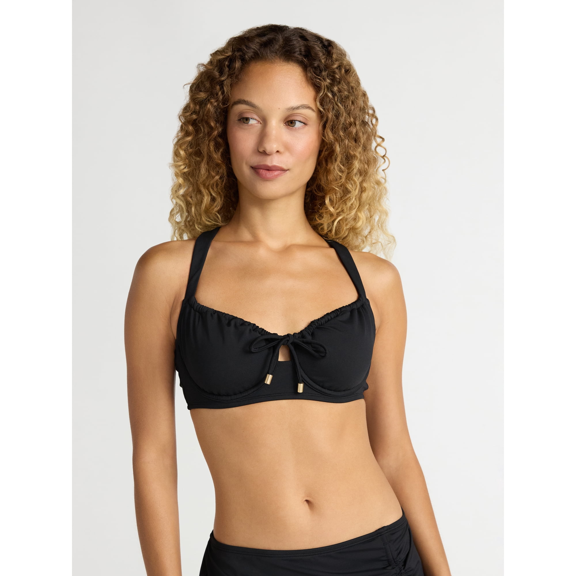 Time and Tru Women's Keyhole Underwire Bikini Top, Sizes XS-2X
