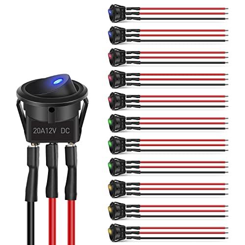 12-Piece Nilight Rocker Toggle Switch w/ 36 Wires Amazon