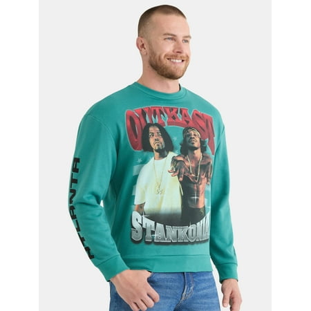 OutKast Men's and Big Men’s Graphic Fleece Sweatshirt with Long Sleeves, Sizes XS-3XL
