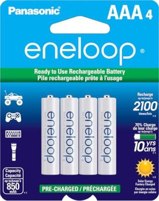 4-Pack Panasonic eneloop AAA 800mAh Pre-Charged Rechargeable Batteries Walmart