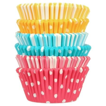 Wilton Dots and Stripes Cupcake Liners, 150-Count, 2 In. Diameter, Assorted Colors