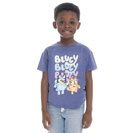 Bluey Toddler Short Sleeve Crewneck Tee, Sizes 12M-5T