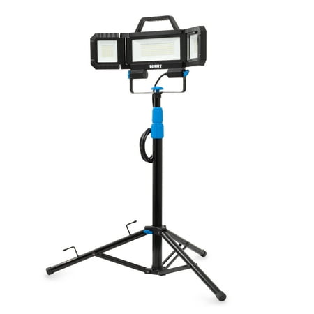 HART Multi-Directional LED 3-Head 7000 Lumen Work Light with Tripod, Adjustable, 7000 Lumens