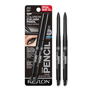 2-Pk Revlon ColorStay Waterproof Eyeliner Pencils w/ Built-In Sharpener (Black) $6.25 w/ S&S