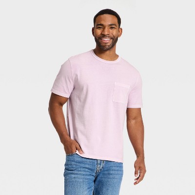Men's Vintage Short Sleeve Pocket T-Shirt - Goodfellow & Co™ Pink L