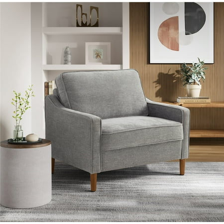 Studio Living Sanborn Modern Arm Chair, Gray Woven Fabric