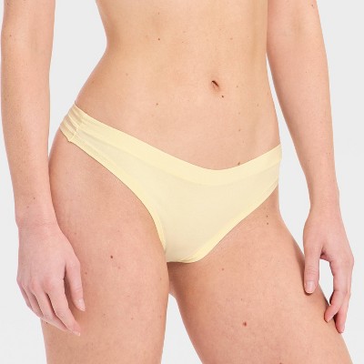 Women's Cotton Stretch Thong - Auden™ Yellow S