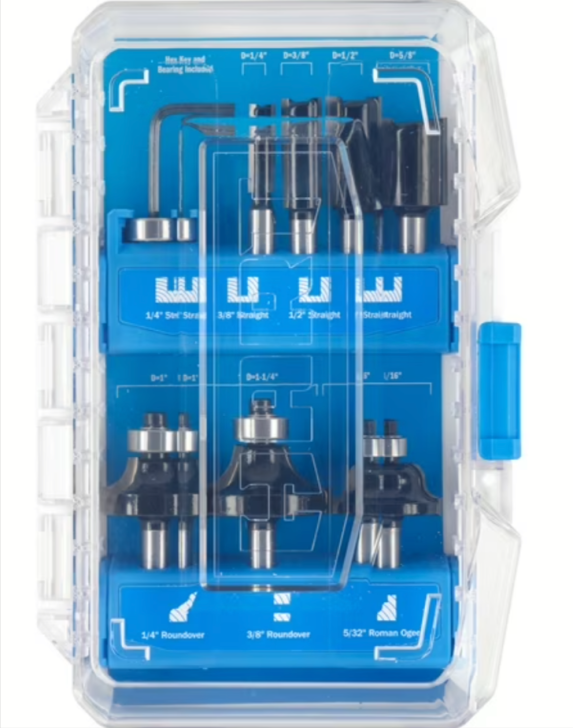 HART 7-Piece Decorative Router Bit Set w/ Modular Storage Case Walmart