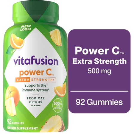 vitafusion Extra Strength Power C Gummy Vitamins, 500 mg Vitamin C for Immune Support, 92 Count
