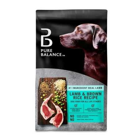 Pure Balance Lamb and Brown Rice Recipe Dry Dog Food, 30 lb