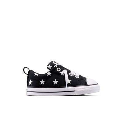 Converse Toddler Street Ox Low Top Sneakers - Black Stars 8T