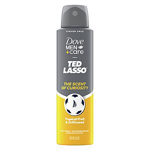 3.8-Oz Dove Men+Care Ted Lasso Dry Spray (Tropical Fruit & Driftwood) $2.10 w/ S&S