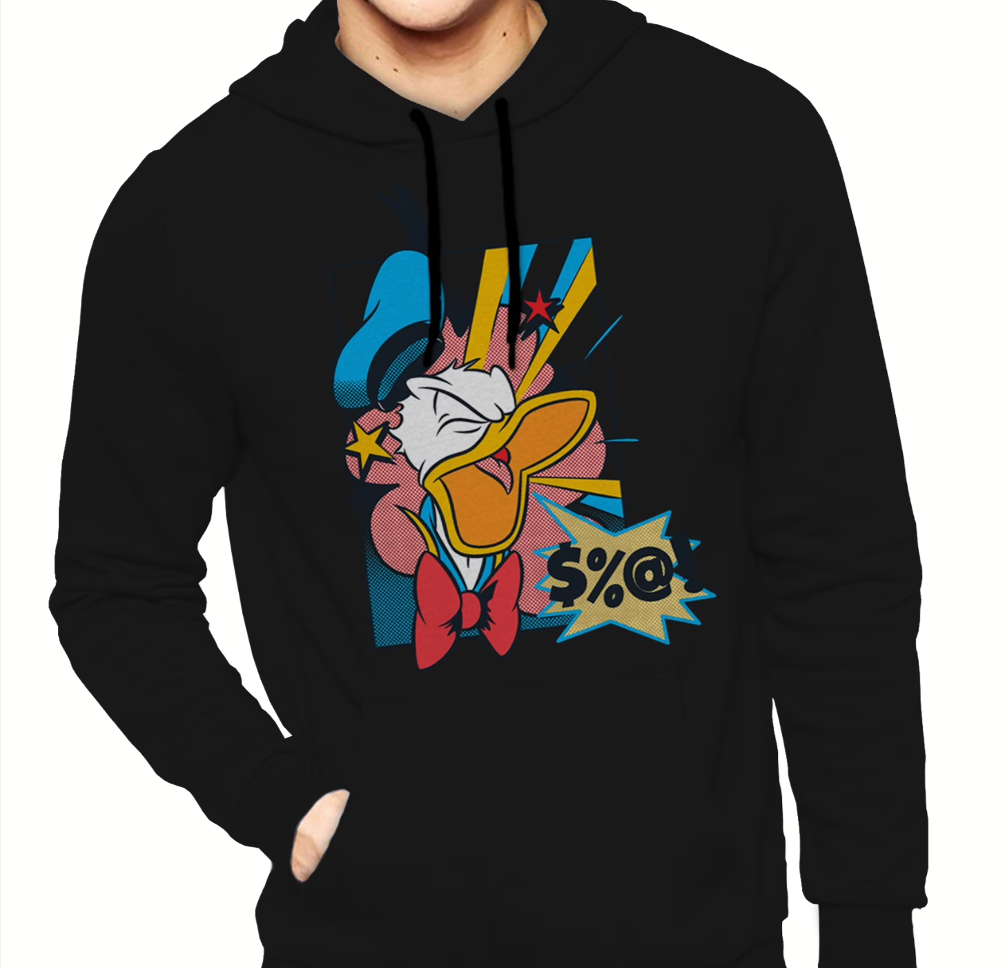 Disney Men's Pop Donald Graphic Hoodie Sweatshirt Walmart