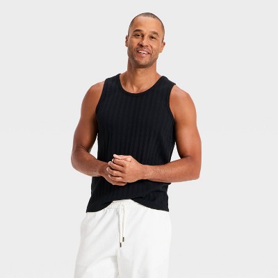 Men's Elevated Textured Tank Top - Goodfellow & Co™ Black XL