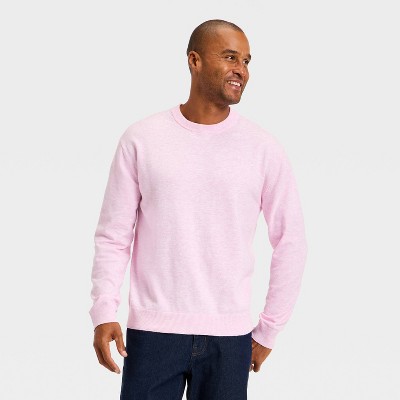 Men's Soft Knit Crewneck Sweater - Goodfellow & Co™ Pink XXL