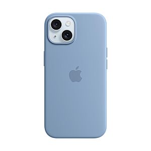 Prime Members: Apple iPhone 15 Silicone Case with MagSafe (Winter Blue) $14 + Free S&H