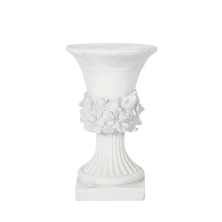 GDF Studio Michaelia Outdoor Garden Lightweight Concrete Urn Planter, Antique White