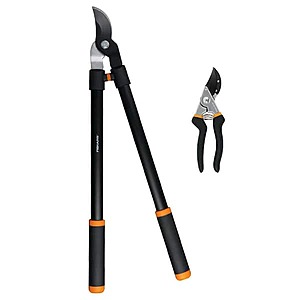 2-pc Fiskars Lopper & Hand Pruner Garden Tool Set $19.20 + Free S&H