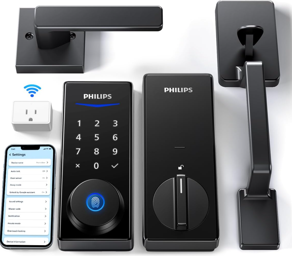Philips Wi-Fi Smart Keyless Entry Keypad Door Lock w/ Handle Tools.woot!
