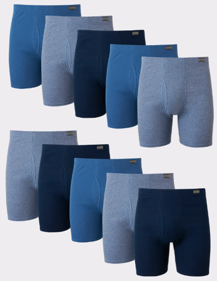 10-Pack Hanes Tagless Soft & Breathable Men's Boxer Briefs Walmart