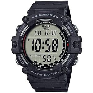 Casio Men's 51.2mm Illuminator AE1500WH Series Digital Watch (Extra Long Strap) $24