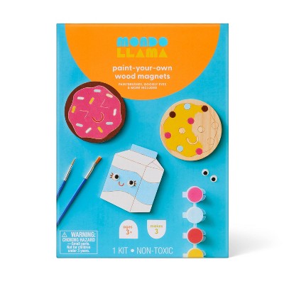 3ct Summer Craft Wooden Food Magnets Painting Activity Kit - Mondo Llama™