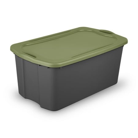 Sterilite EZ Carry 30 Gallon Extra-Large Storage Bin, Plastic Storage Container with Full-Grip Handles, Gray