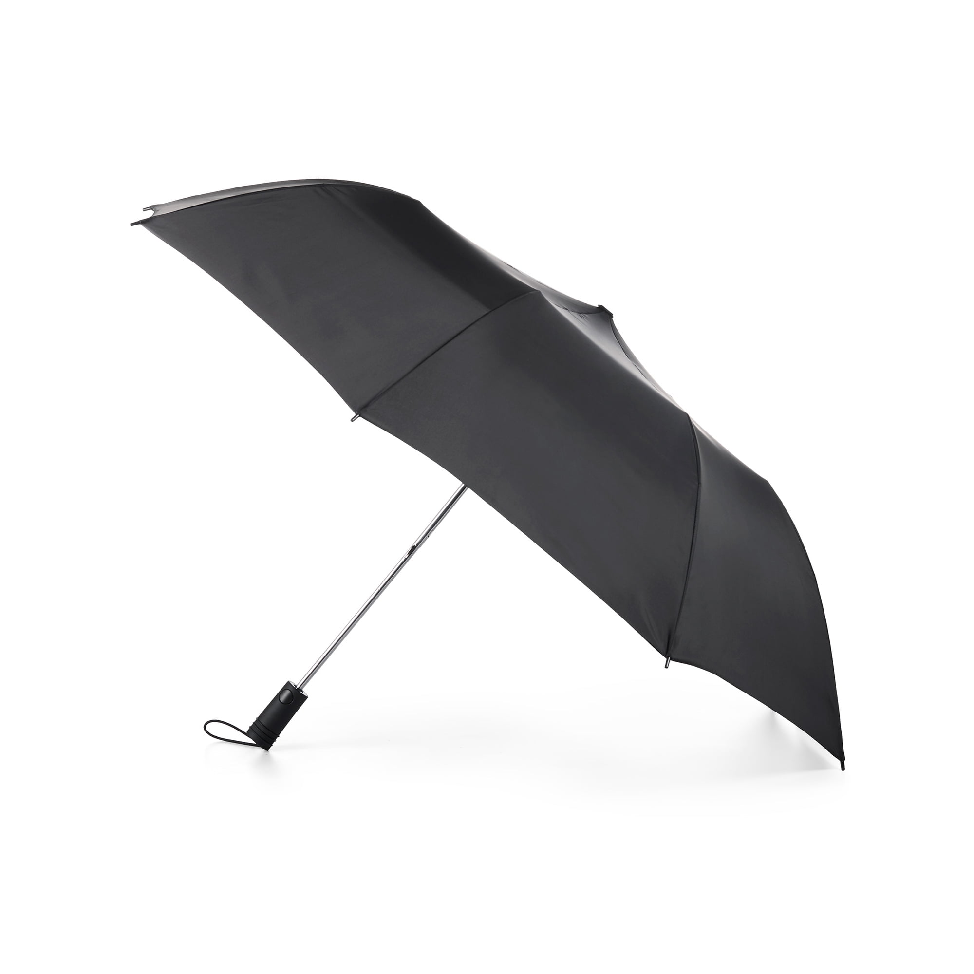 Totes Recycled Canopy Vented Auto Open Golf Umbrella with Sunguard, Black