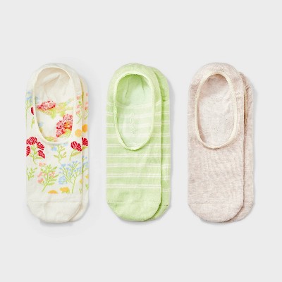 Women's Wildflowers Liner Socks - A New Day™ Colorful Mix