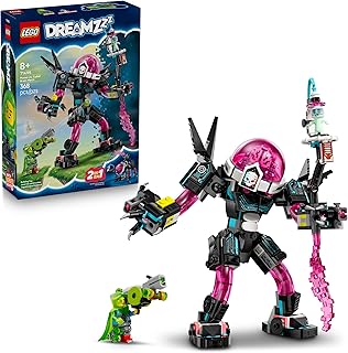 LEGO DREAMZzz Mateo vs. Cyber Brain Mech Robot Building Toy for Kids - Pretend Play Set W/Matteo & Dreamling Toy Figures for Boys & Girls, Ages 8+ - 2 Ways to Build - Gift Idea for Birthdays - 71495