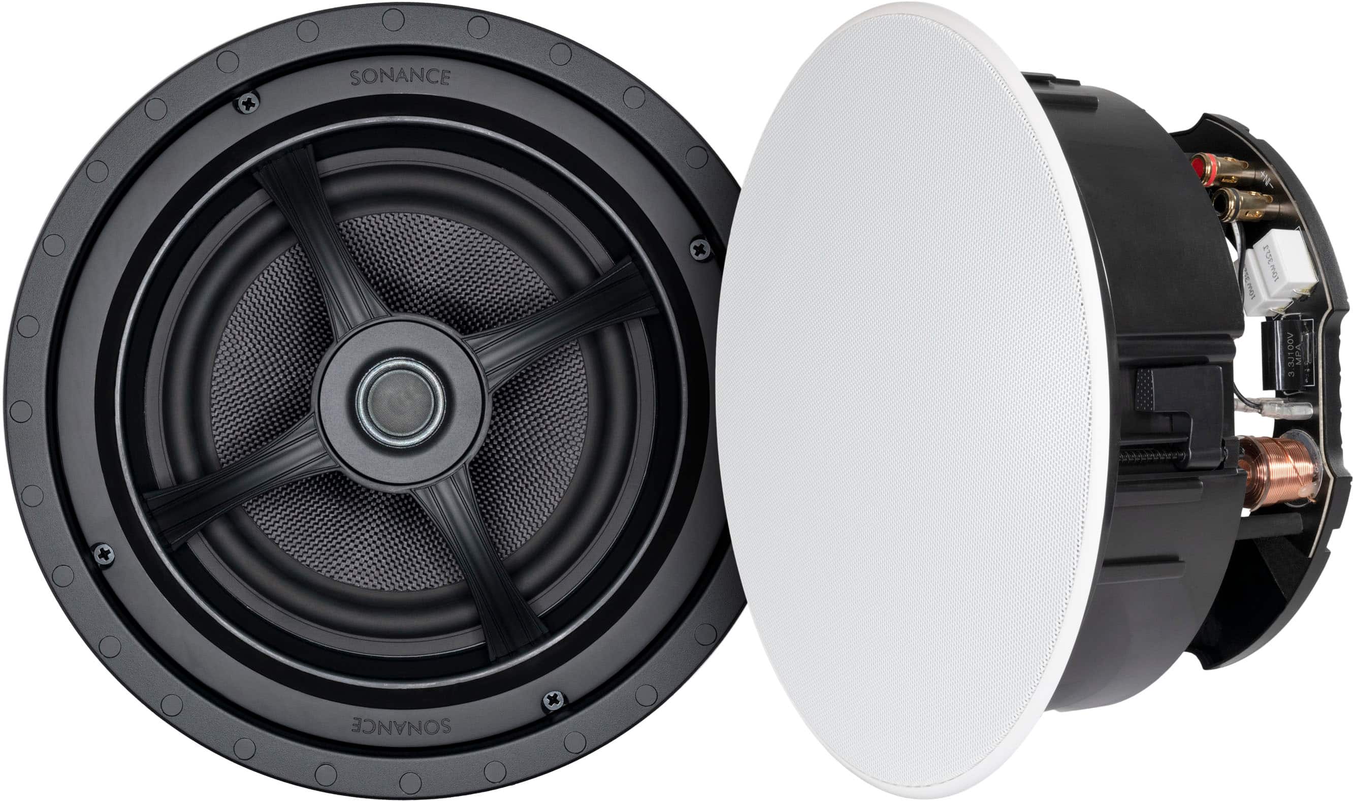 Sonance - MAG8R - Mag Series 8" 2-Way In Ceiling Speakers (Pair) - Paintable White
