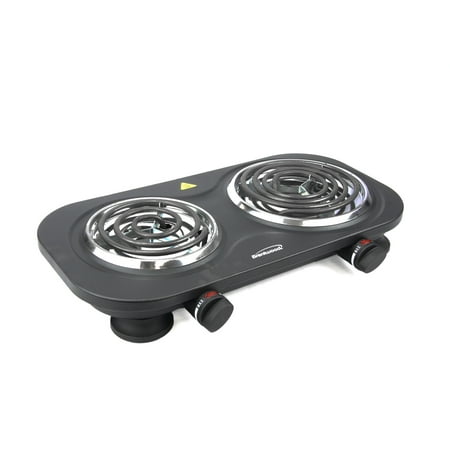 Brentwood 1,500-Watt Double Electric Burner (Black)