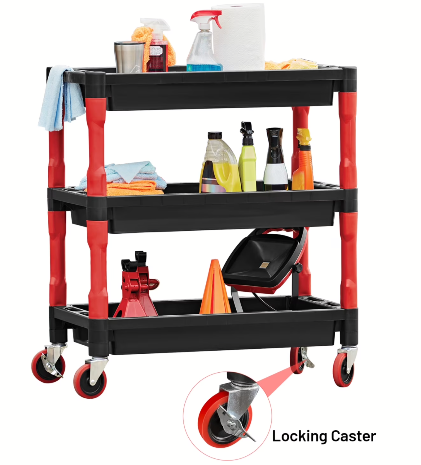 Auto Drive 3-Tier Professional Detailing Cart Walmart