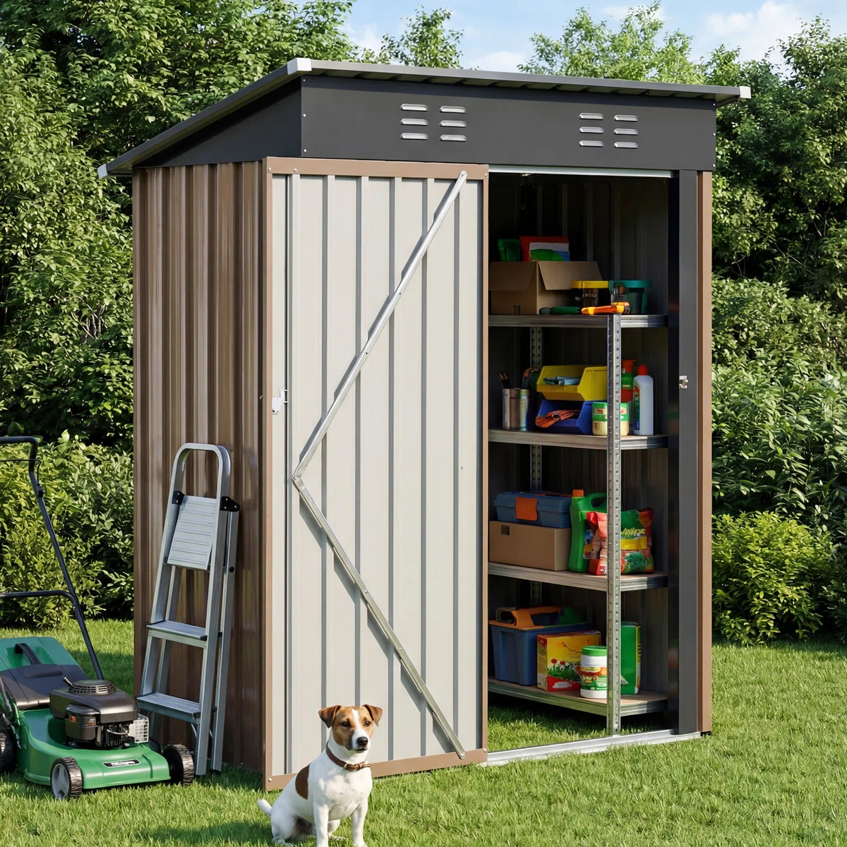 5' x 3' Metal Storage Shed $88
