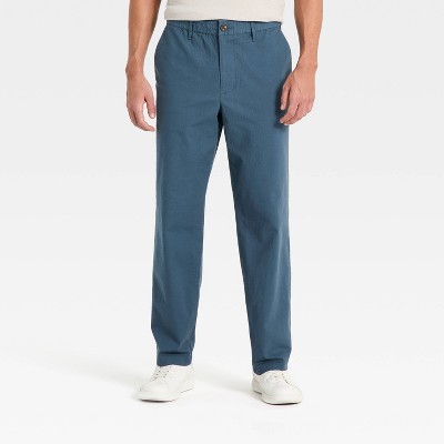 Men's Straight Leg Ripstop E-Waist Utility Pants - Goodfellow & Co™ Blue L