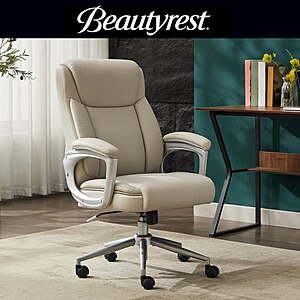 Beautyrest Beyla Ergonomic Manager Office Chair w/ Padded Armrest $58.80 + Free S&H