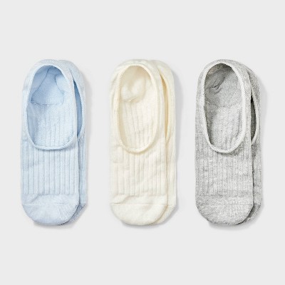 Women's Textured Liner Rib Socks - A New Day™ Sour Cream