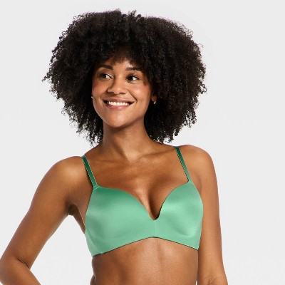 Women's Wirefree Push-Up Bra - Auden™ Green 38D