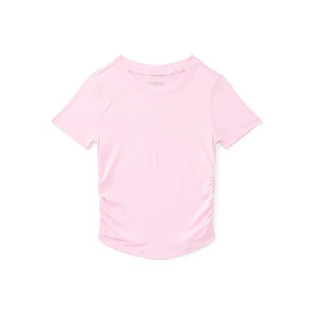 Athletic Works Girls Active Fashion Tee with Short Sleeves, Sizes 4-18 & Plus