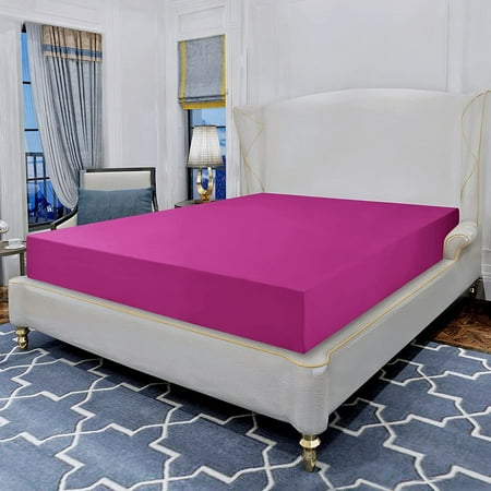 Elegant Comfort Luxury Egyptian Quality Microfiber 1-Piece Fitted Sheet, Twin/twin Xl, Pink