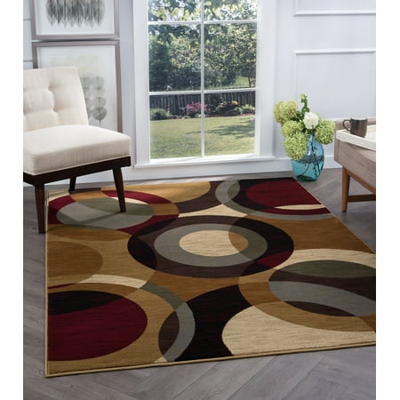 Festival Contemporary 5' x 7' Multi-Color Polypropylene Indoor Area Rug
