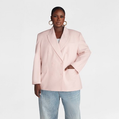 KBB by KAHLANA Women's 'The David Blazer' - Light Pink 4X