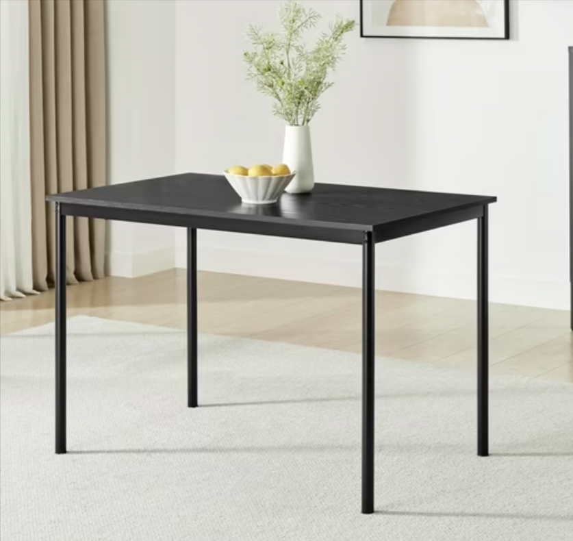 Mainstays Casual Wood and Metal Rectangular Table Walmart
