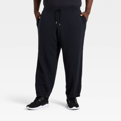 Men's Big French Terry Joggers - All In Motion™ Black 3XL